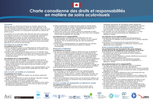 Charte canadienne des droits et responsabilités en matière de soins