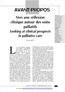 Avant-propos : Vers une réflexion clinique autour des soins palliatifs