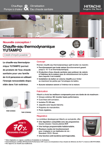 Chauffe-eau thermodynamique YUTAMPO