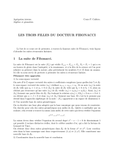 LES TROIS FILLES DU DOCTEUR FIBONACCI 1 La suite de
