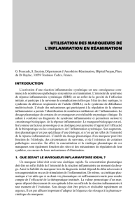 utilisation des marqueurs de l`inflammation en réanimation