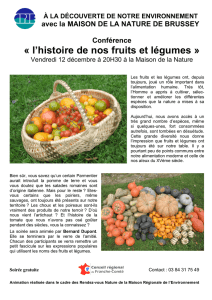 « l`histoire de nos fruits et légumes » - EELV Franche