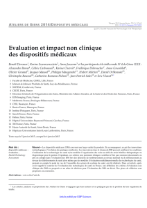 Evaluation et impact non clinique des dispositifs médicaux