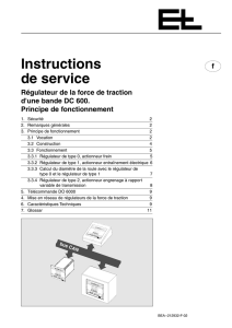 Régulateur de la force de traction d`une bande DC