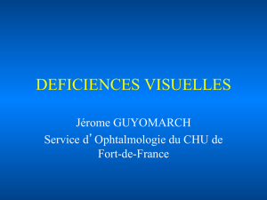Dr GUYOMARCH – DEFICIENCES VISUELLES