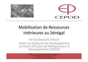 Mobilisation de Ressources intérieures au Sénégal