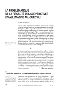 la problématique de la fiscalité des coopératives en allemagne