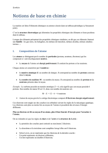 Notions de base en chimie