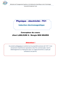 Induction électromagnétique - Université Virtuelle de Tunis
