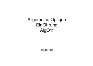 Allgemeine Optique Einführung AlgO1f