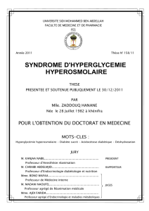 syndrome d`hyperglycemie hyperosmolaire