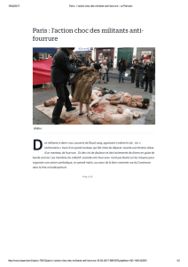 Paris : l`action choc des militants anti- fourrure
