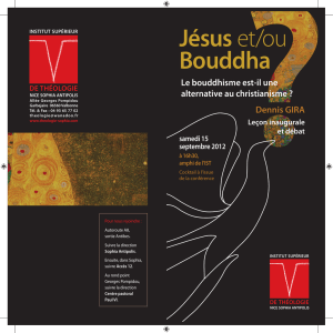 Jésus et/ou Bouddha - Institut supérieur de théologie Nice Sophia
