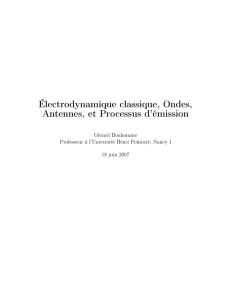 Électrodynamique classique, Ondes, Antennes, et Processus d