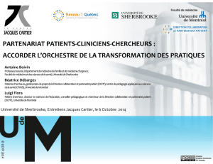 partenariat`patients=cliniciens=chercheurs` - CSSS-IUGS