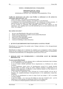 NOTICE : INFORMATION DE L`UTILISATEUR RHINOSINUTAB 5 mg