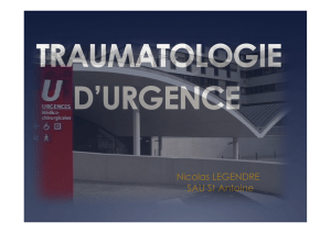 Les urgences en traumatologie