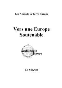 Vers une Europe soutenable