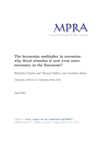 The keynesian multiplier in recession: why fiscal stimulus is now