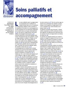 Soins palliatifs et accompagnement