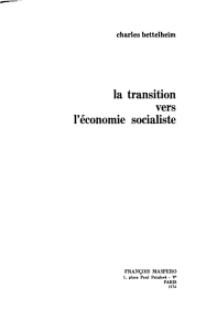 la transition vers l`économie socialiste