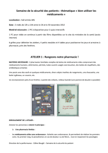 Semaine de la sécurité des patients : thématique « bien utiliser les