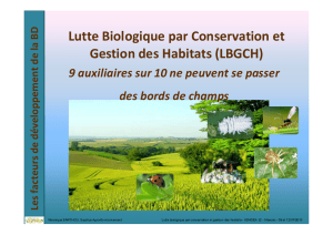 Lutte Biologique par Conservation et Gestion des Habitats (LBGCH)