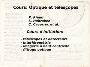 Cours: Optique et télescopes