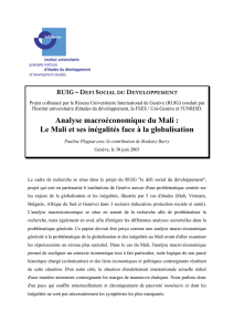 Analyse macroéconomique du Mali : Le Mali et ses inégalités face à