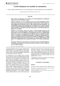 Urétéro-iléoplastie non modelée de substitution