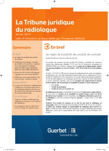 La Tribune juridique du radiologue