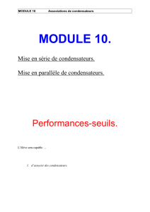 Module 10 - Associations de condensateurs