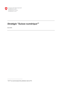 Stratégie "Suisse numérique"