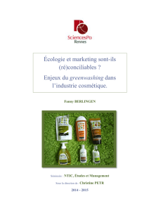 Écologie et marketing sont-ils - Service central d`authentification