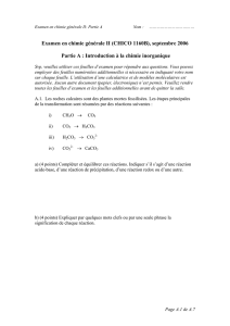 Examen en chimie générale II (CHICO 1160B), septembre 2006