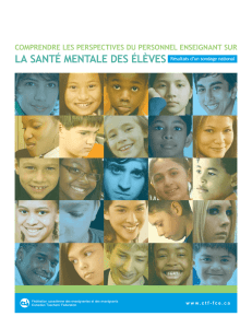 LA SANTÉ MENTALE DES ÉLÈVES - Canadian Teachers` Federation