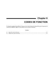 Chapter 6 CODES DE FONCTION