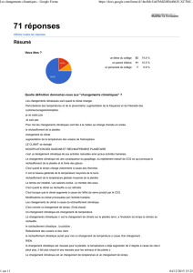 réponses questionnaire sur changements climatiques EDD 2015