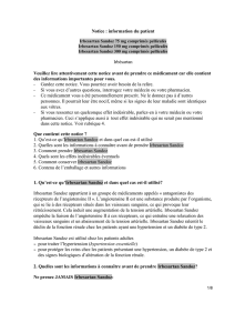Notice : information du patient Irbésartan Veuillez lire attentivement