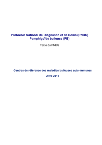 Protocole National de Diagnostic et de Soins (PNDS) Pemphigoïde
