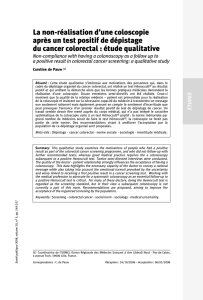 La non-réalisation d`une coloscopie après un test positif de