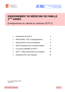 présentation ECP2 - Policlinique médicale universitaire