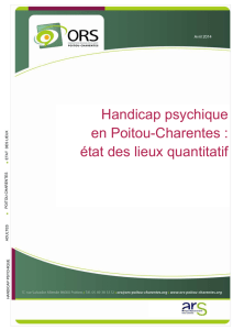 Handicap psychique en Poitou-Charentes : état des lieux quantitatif