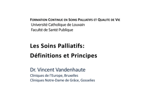 Les Soins Palliatifs: Définitions et Principes