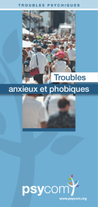 Plaquette "Troubles anxieux et phobiques"