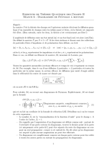 Exercices de Théorie Quantique des Champs II Séance 6