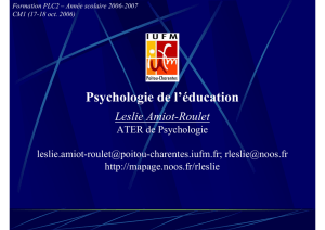 Psychologie de l`éducation