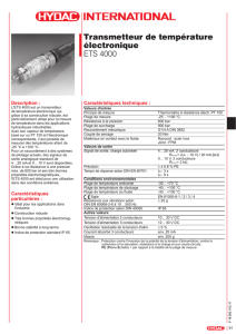 Transmetteur de température électronique ETS 4000