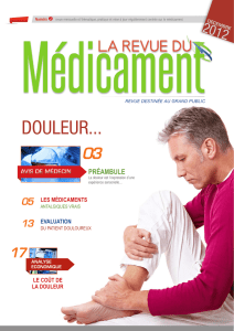 douleur... - La Revue du Médicament