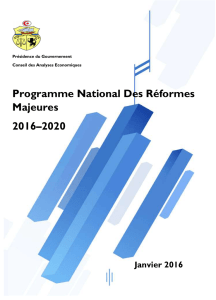 Programme National Des Réformes Majeures 2016–2020
